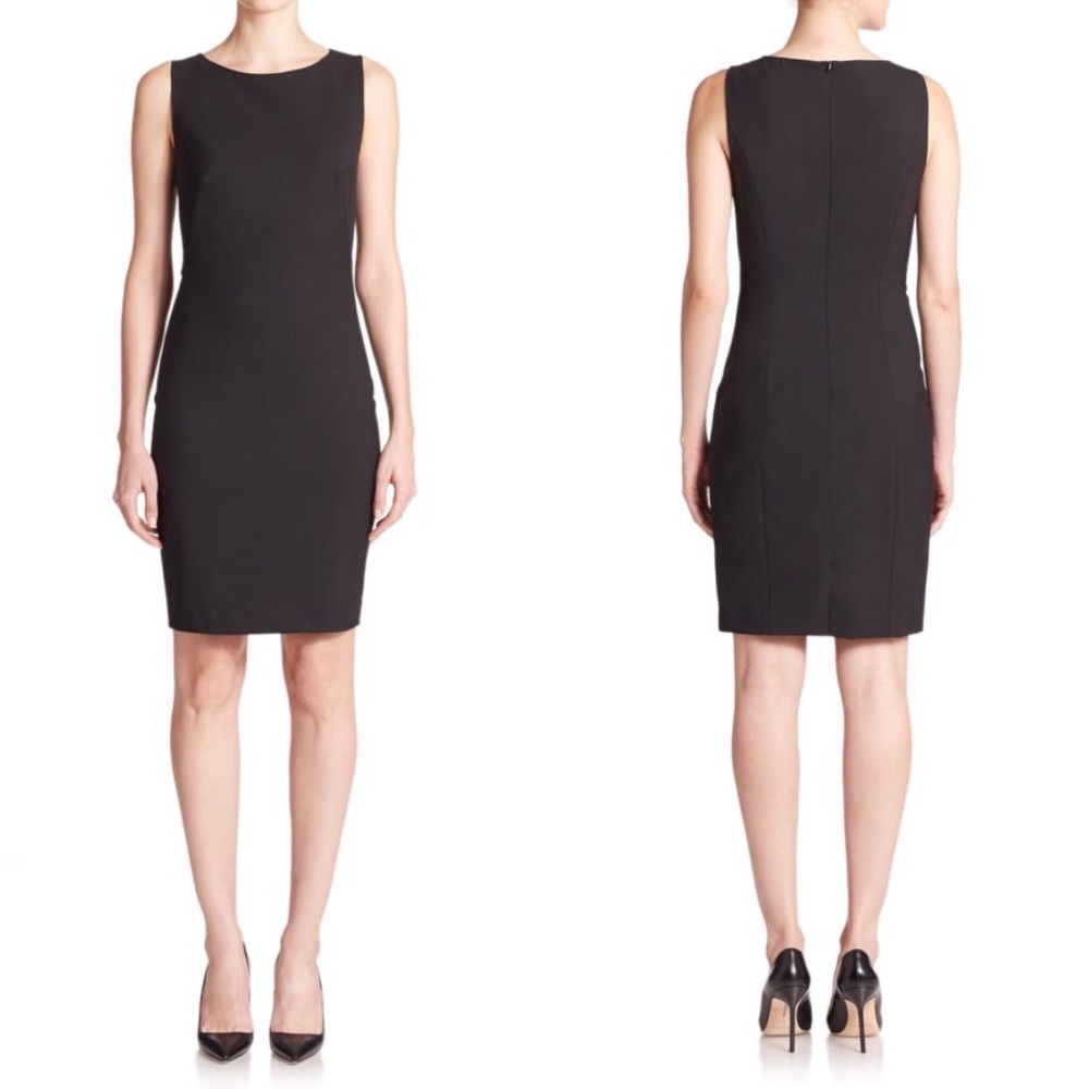 Theory stretch silk blend sheath dress